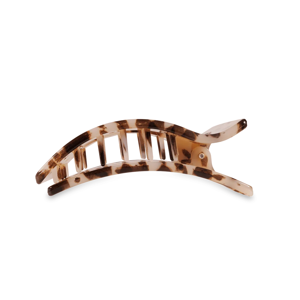 Flat Rectangle Medium Clip Blonde Tortoise