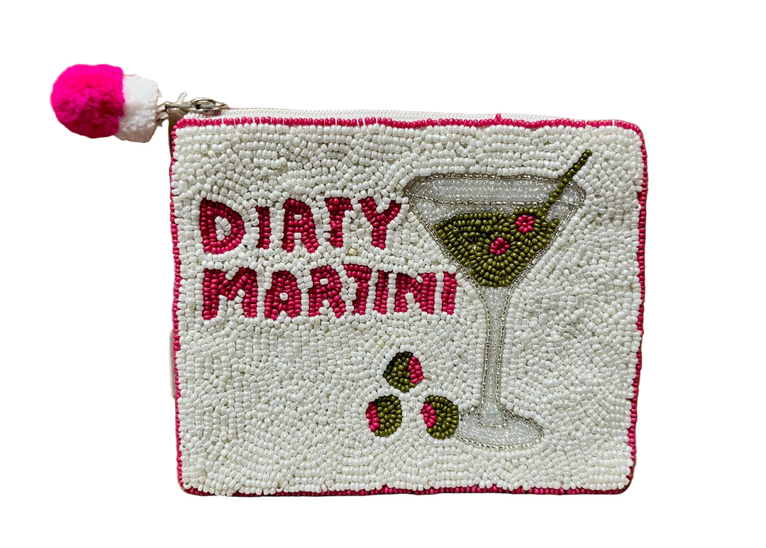 La Chic Dirty Martini Beaded Coin Pouch