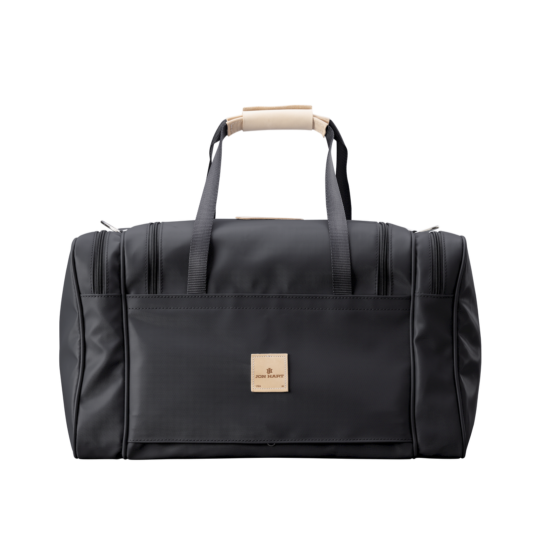 Jon Hart Medium Square Duffle | Black Coated Canvas