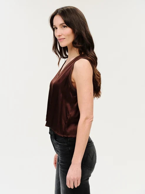 Rossa | Satin Tank Brown