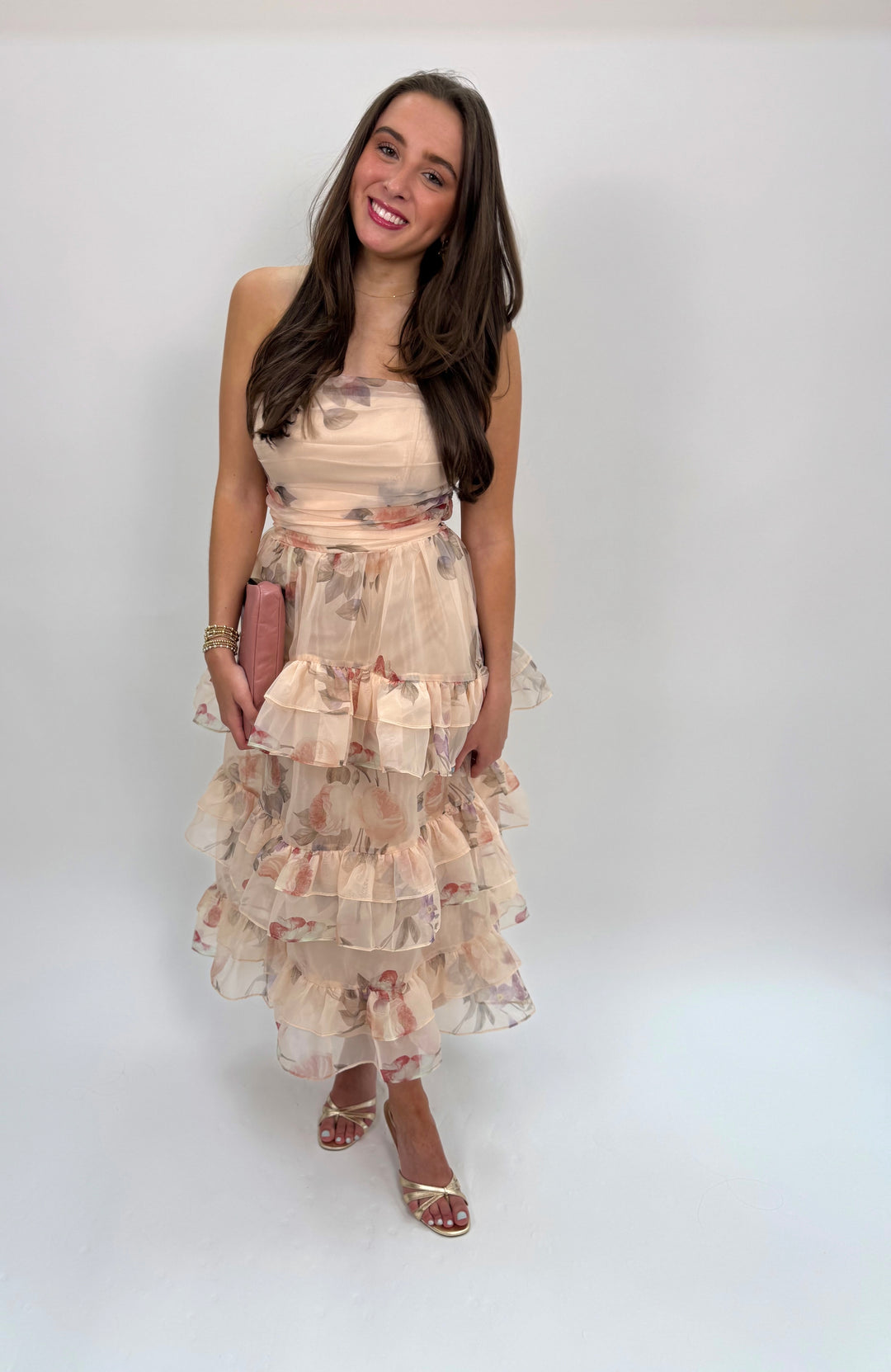 Marigold Tiered Strapless Dress