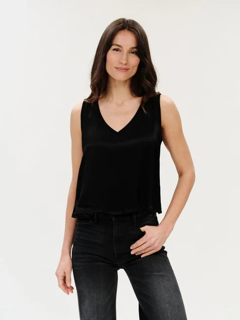 Rossa | Satin Tank Black