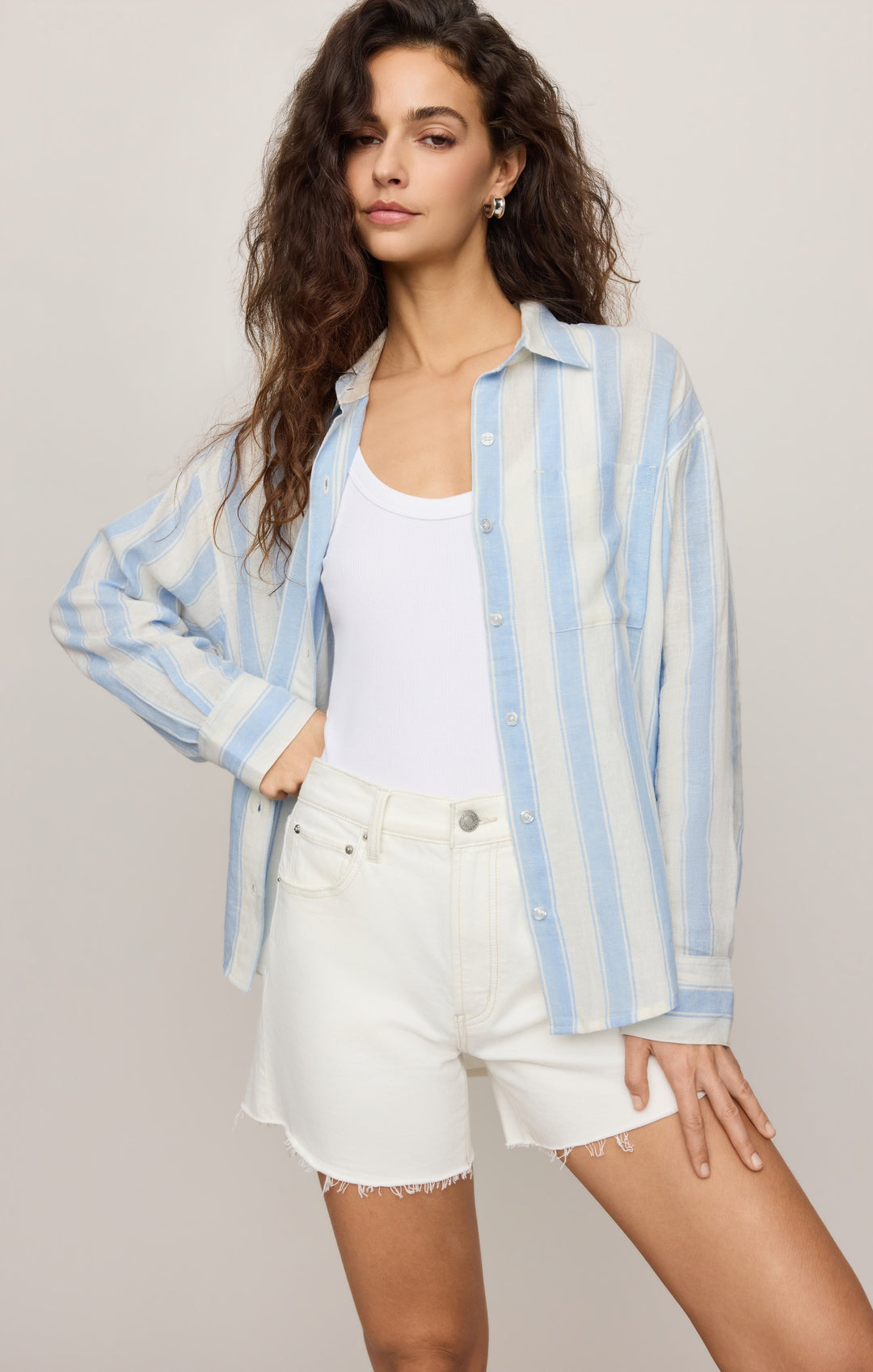 The Perfect Striped Button Up | Skyline