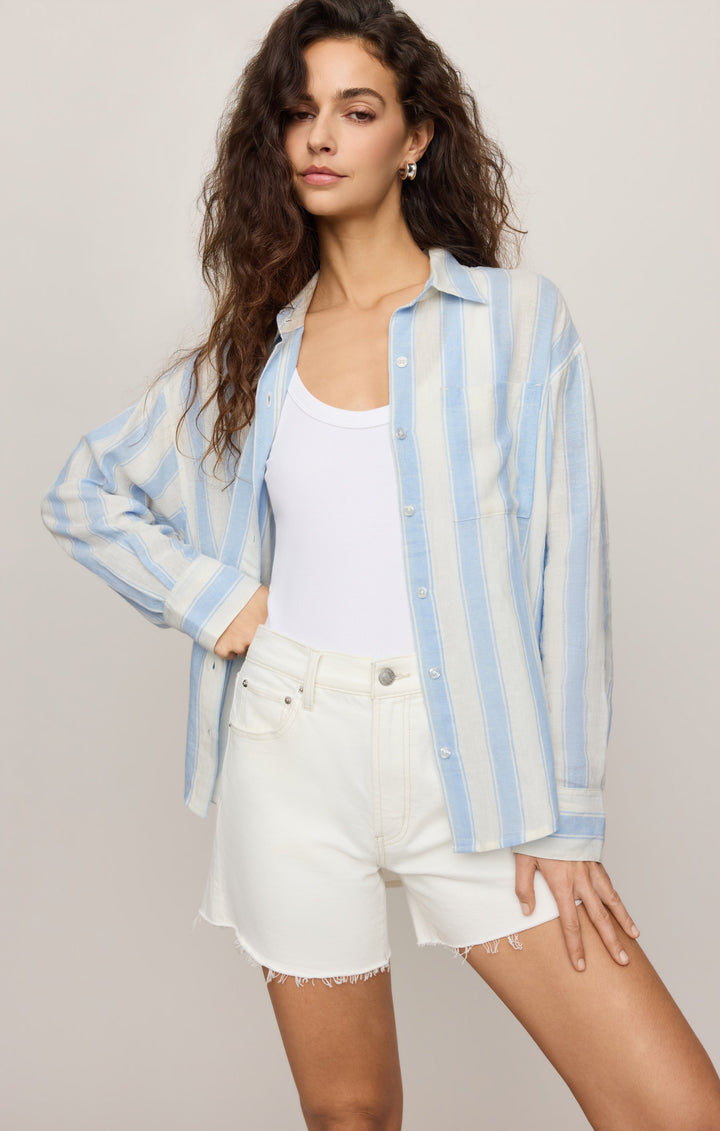 The Perfect Striped Button Up | Skyline