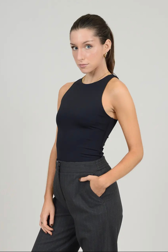 Roxanna Tank Bodysuit / Black