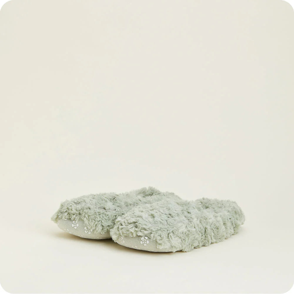 Curly Sage Green Slippers*