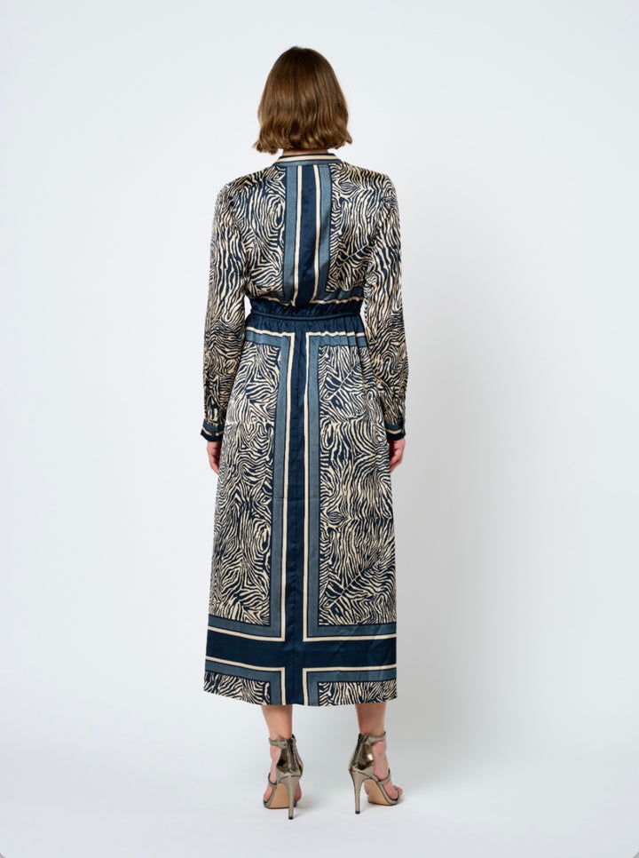 Coco Long Sleeve Drawstring Shirt Dress