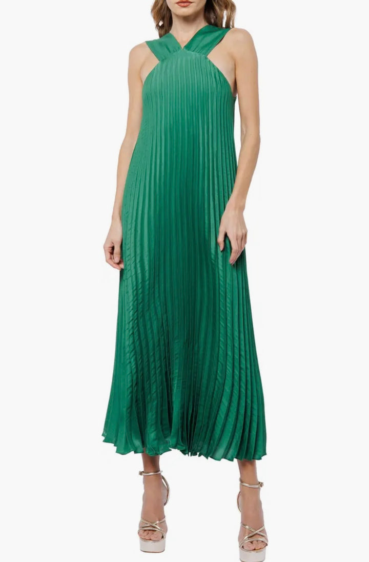 Melisa Pleated Halter Dress