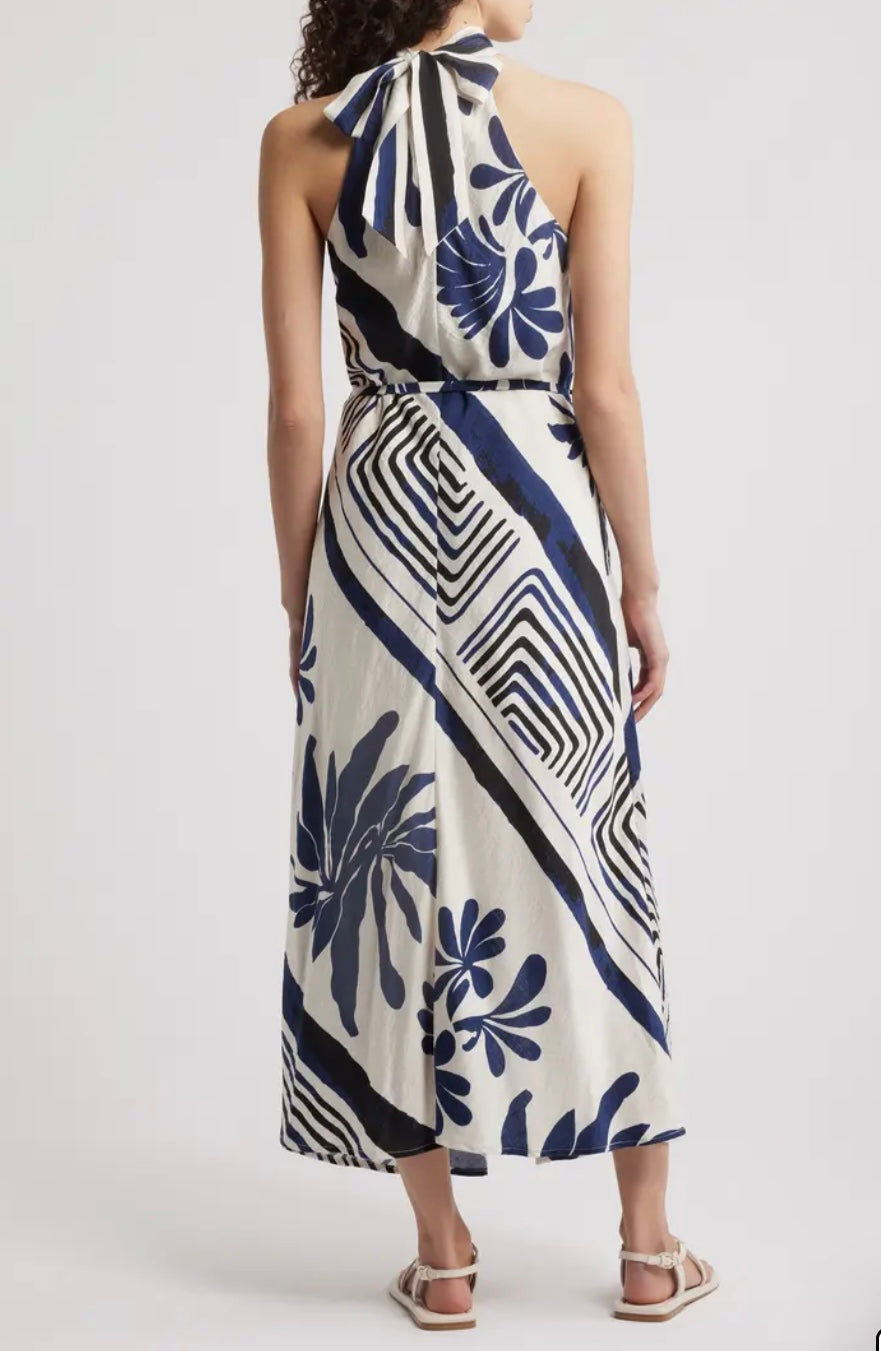 Brynlee Printed Halter Maxi Dress