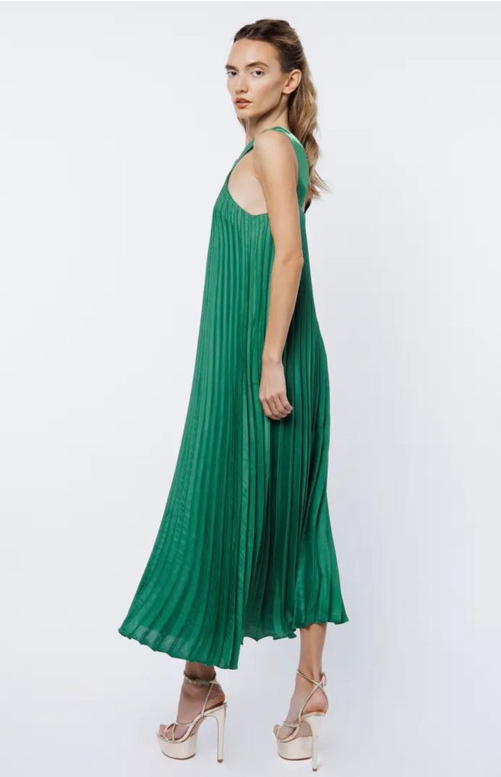 Melisa Pleated Halter Dress