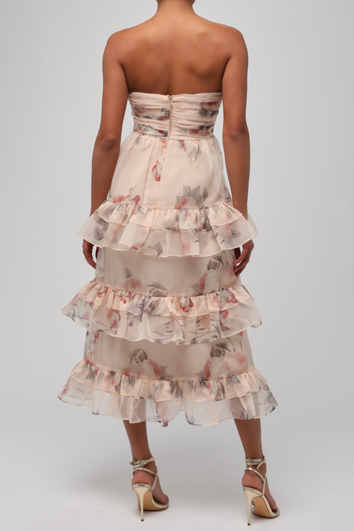 Marigold Tiered Strapless Dress