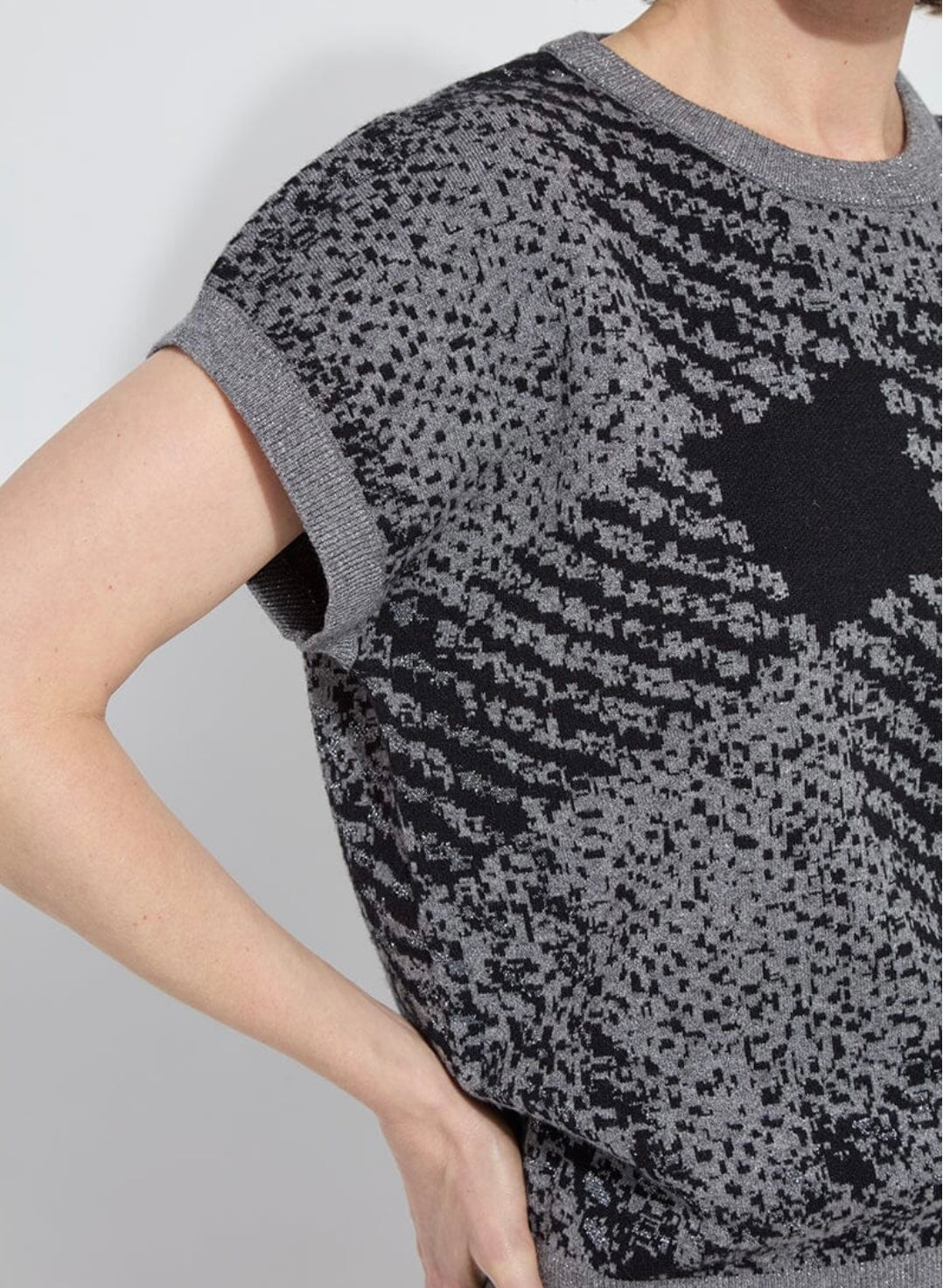 Germaine Pullover Sweater / Lurex Diagonal
