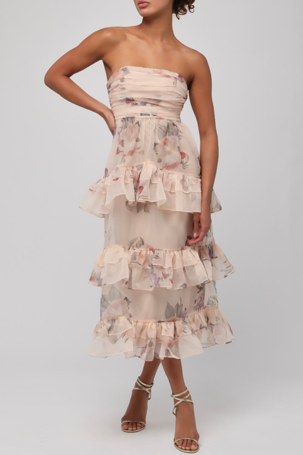 Marigold Tiered Strapless Dress