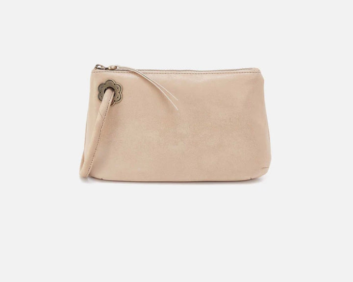 Daisy Daze Wristlet Large - Frosted Pearl