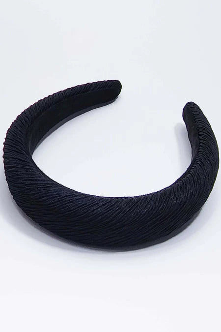 Accordion Jacquard Padded Headband Black *