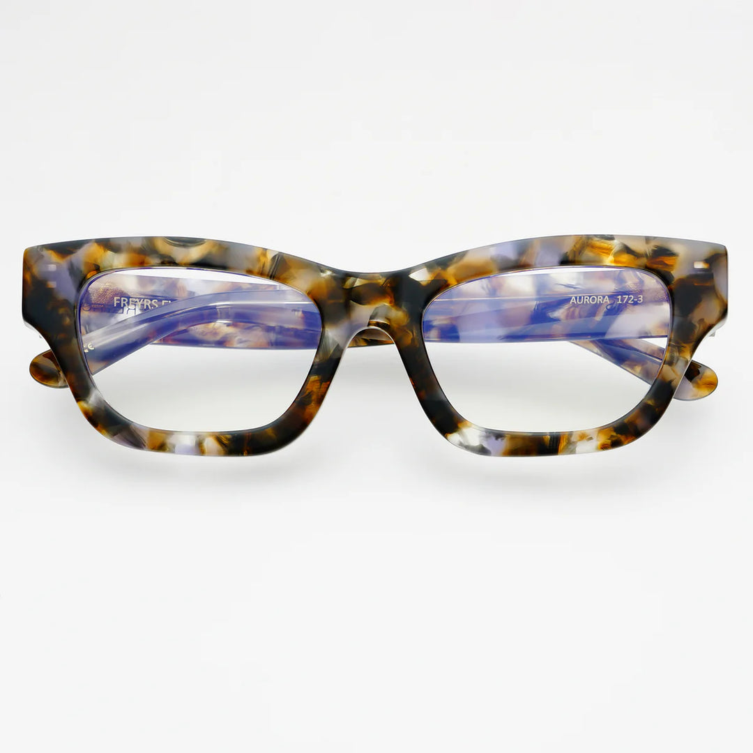 Aurora Blue Light Glasses Brown Pearl