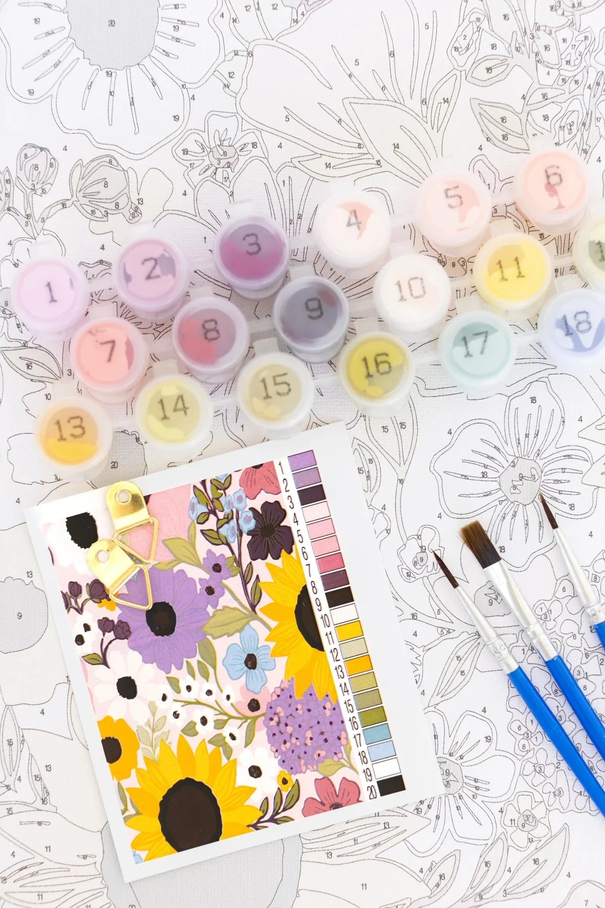 Paint by numbers Waterfall Floral