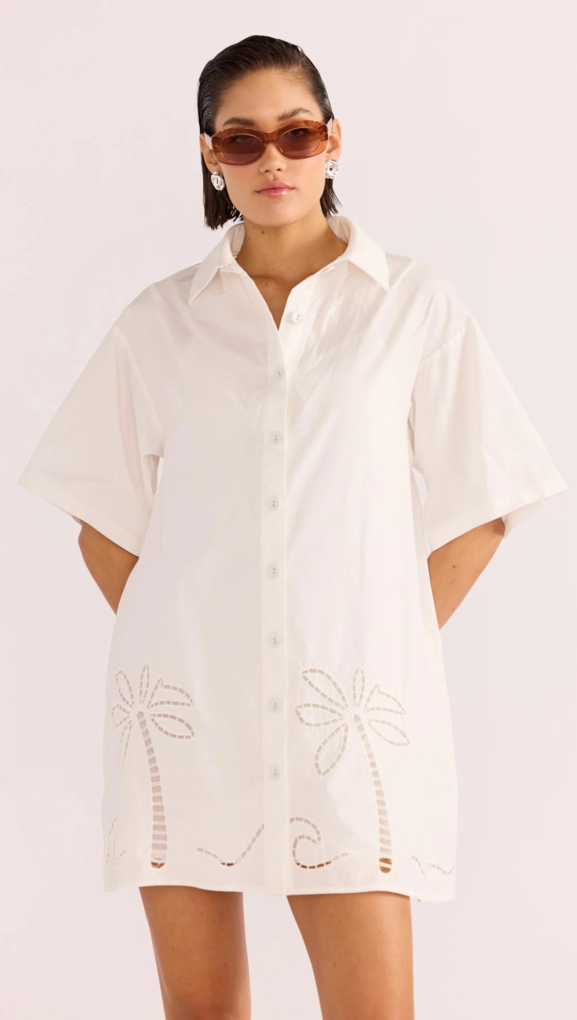 Romina Broderie Shirt Dress