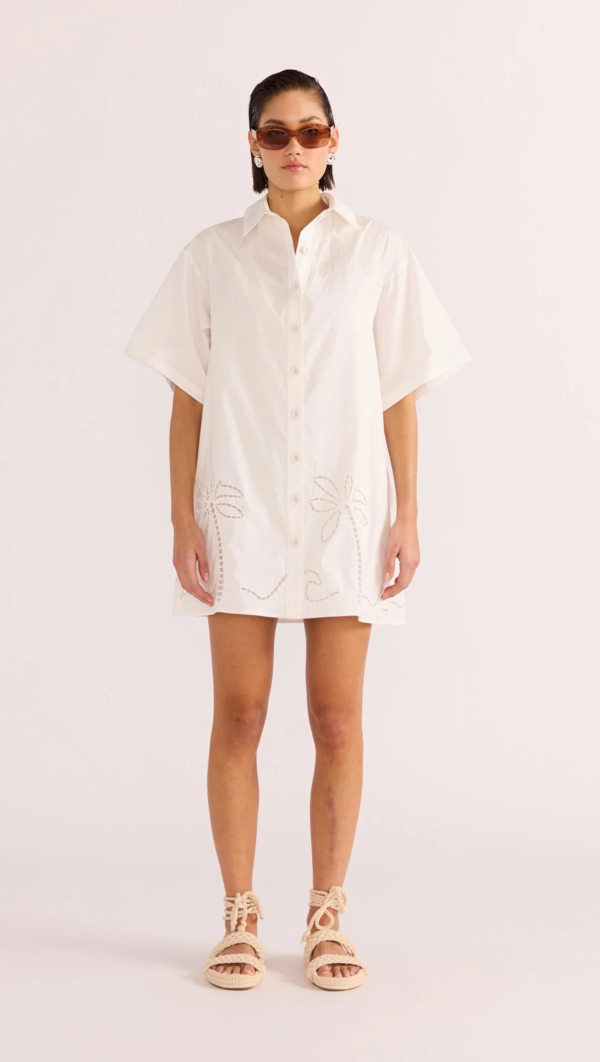 Romina Broderie Shirt Dress