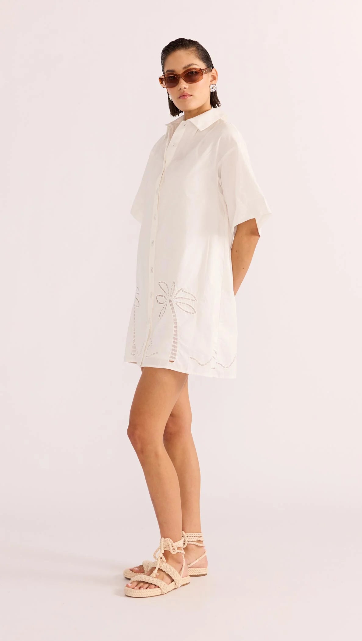 Romina Broderie Shirt Dress