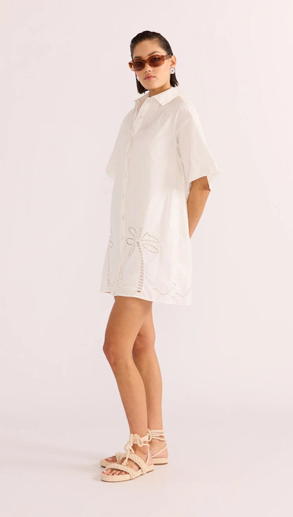 Romina Broderie Shirt Dress