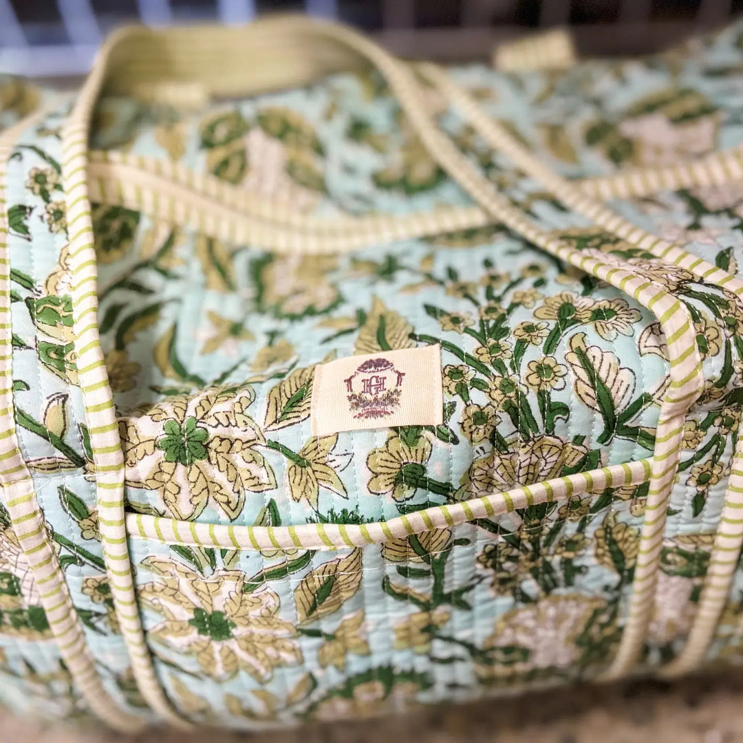 Georgia Vines Large Quilted Duffel Bag