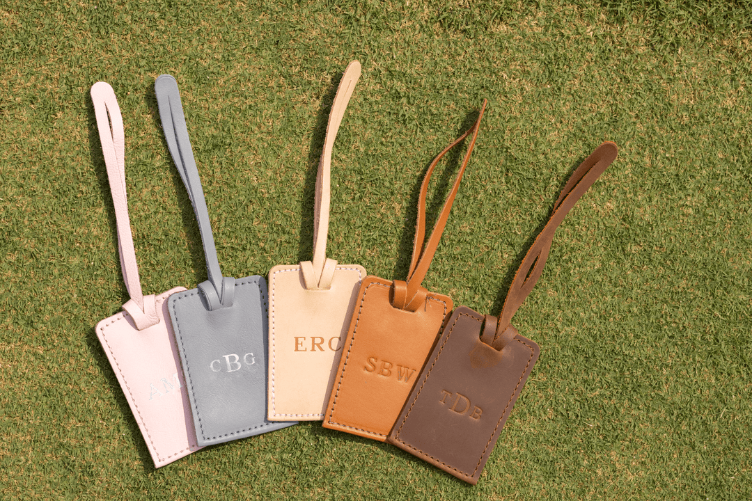 Jon Hart Bag Tag | Blush Leather