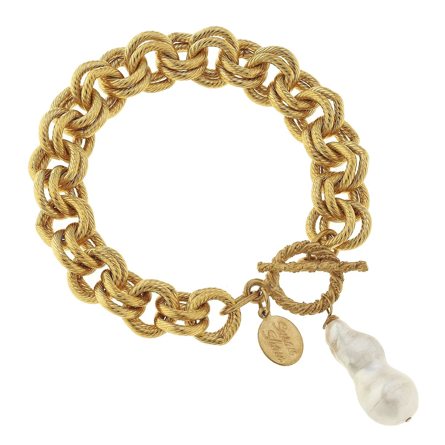 Double Link Baroque Pearl Bracelet*