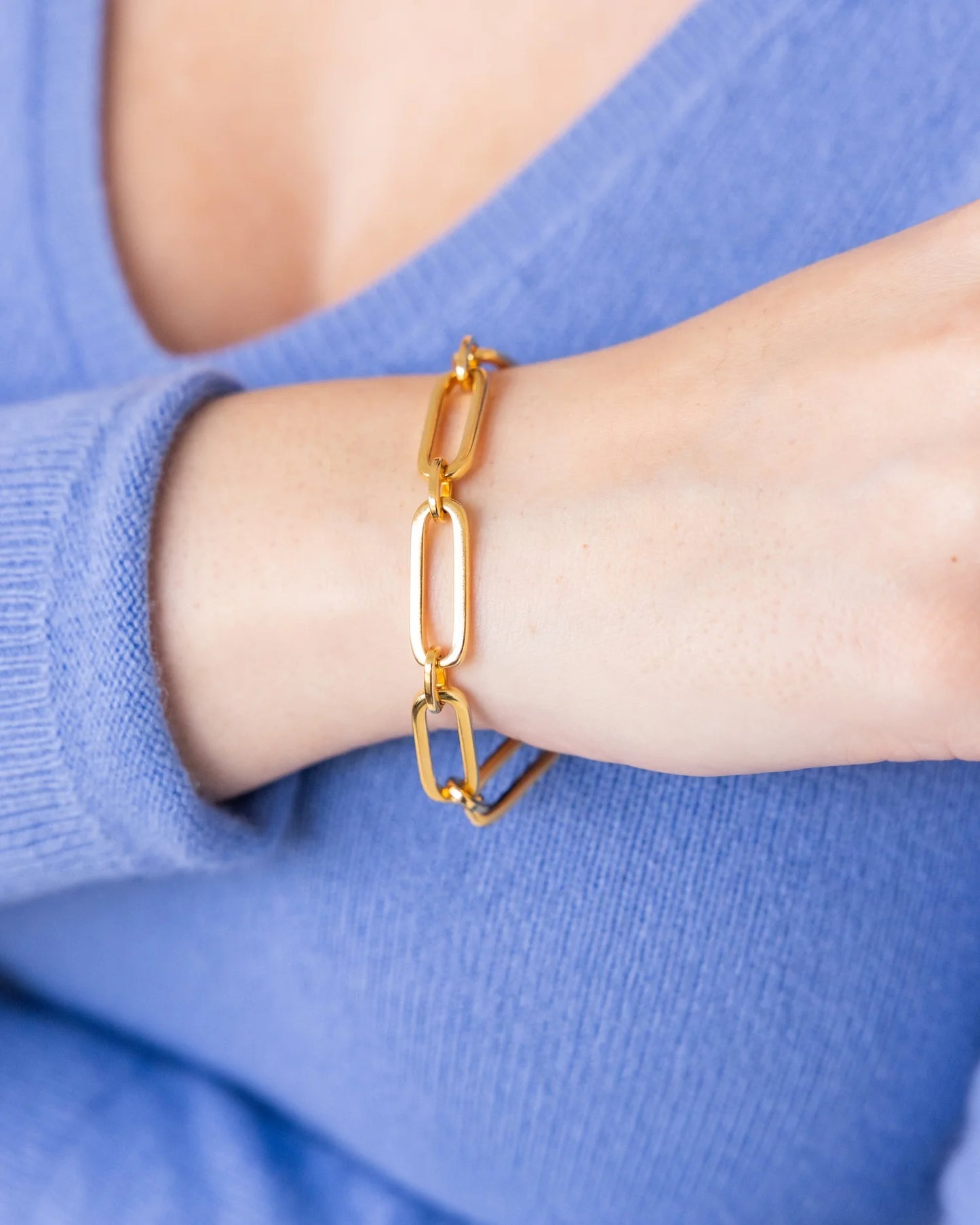 Mixed Link Paperclip Bracelet*