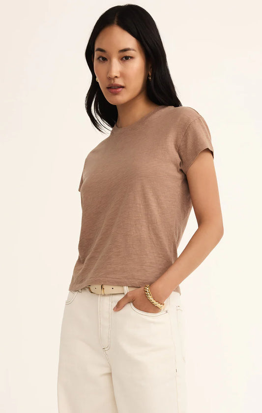 MODERN SLUB TEE - Iced Coffee