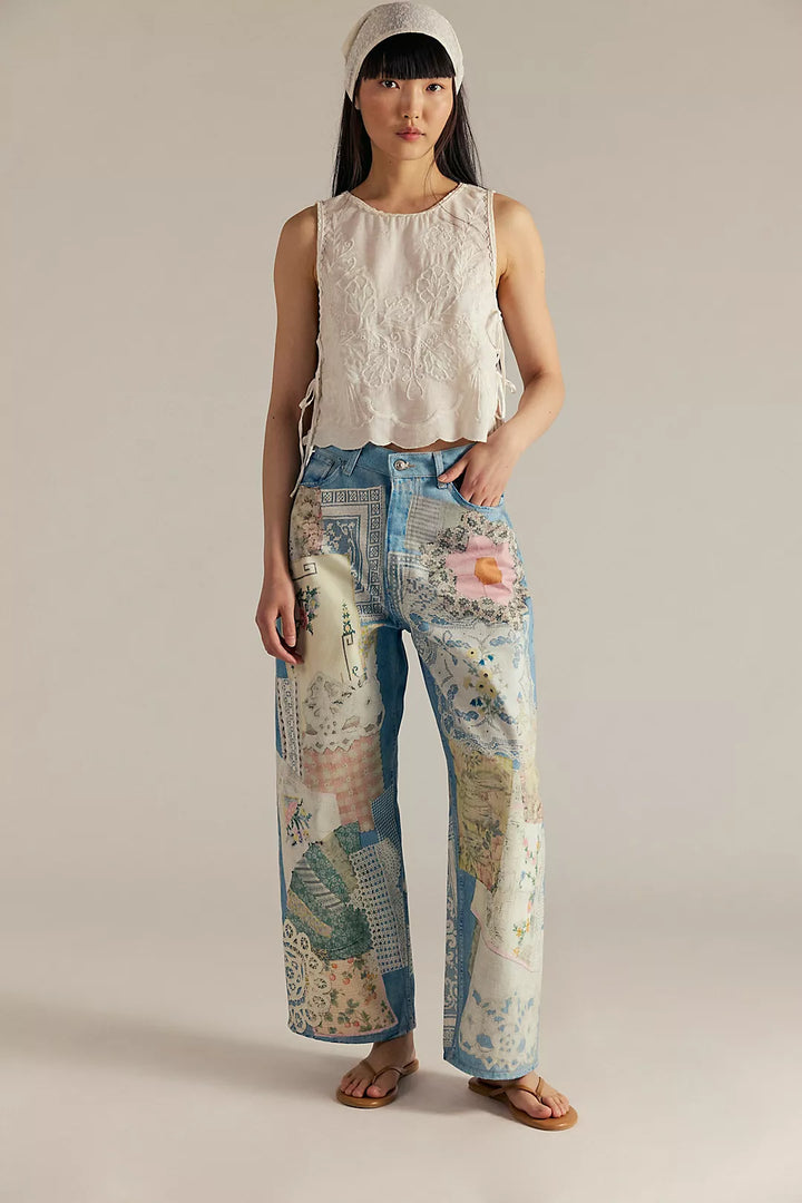 We The Free Illusions Printed Relaxed Jeans