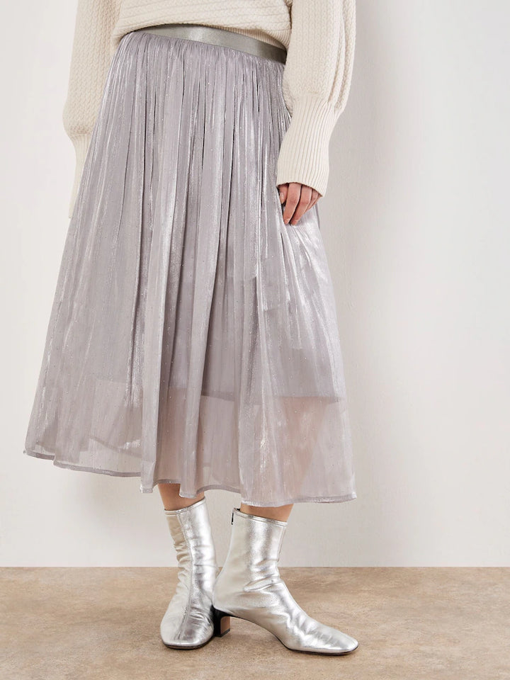 Stud Shimmer Midi Skirt