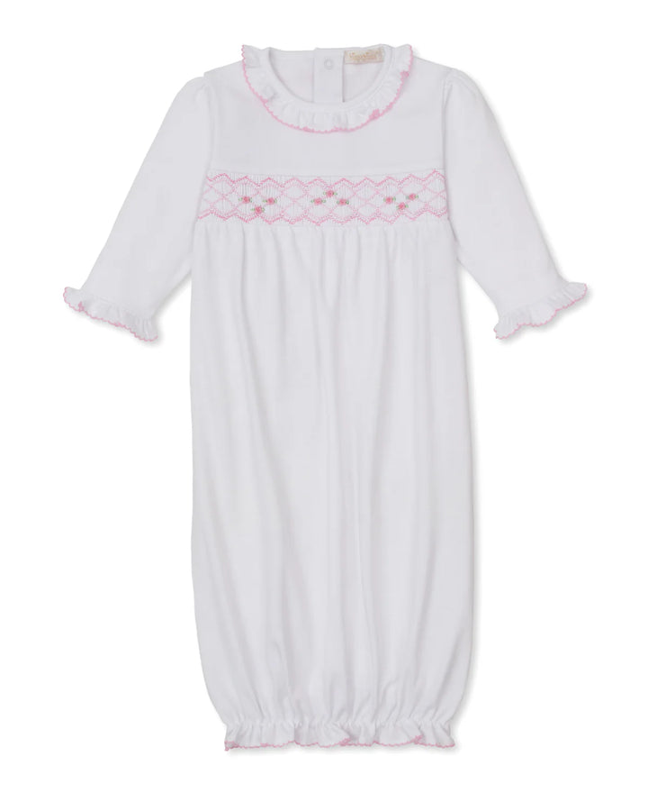 Pink Hand Emb. Smocked Sack