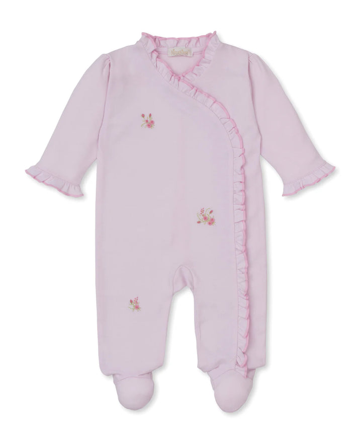 Victorian Roses Footie w/ Hand Emb.