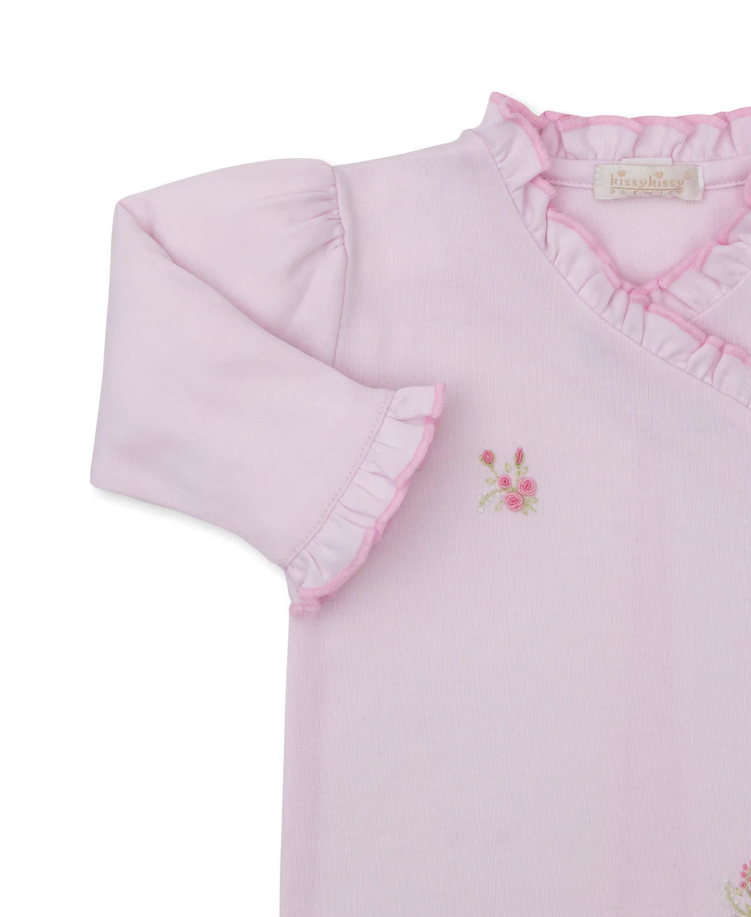 Victorian Roses Footie w/ Hand Emb.