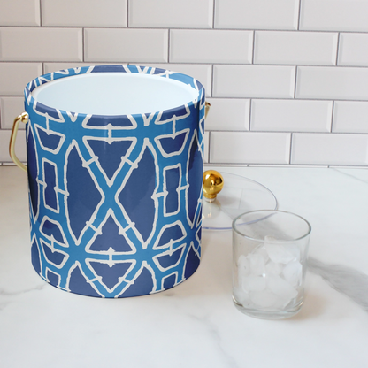 Bamboo Deep Blue Ice Bucket