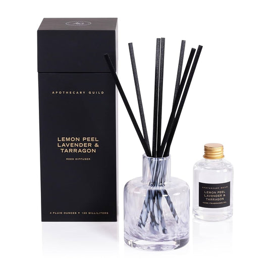 AG Opal Glass Reed Diffuser /Lemon Peel Lavender & Tarragon