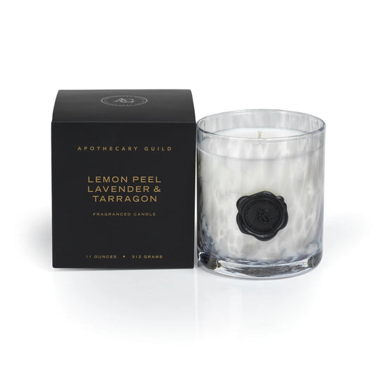 AG Opal Glass Candle Jar / Lemon Peel Lavender & Tarragon