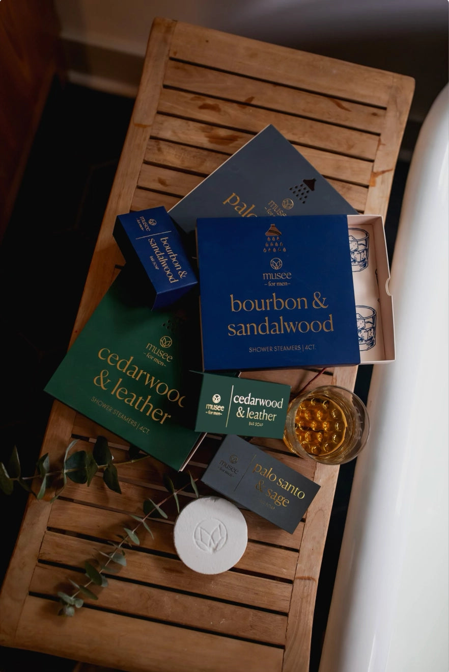 Cratered & Leather Shower Steamers