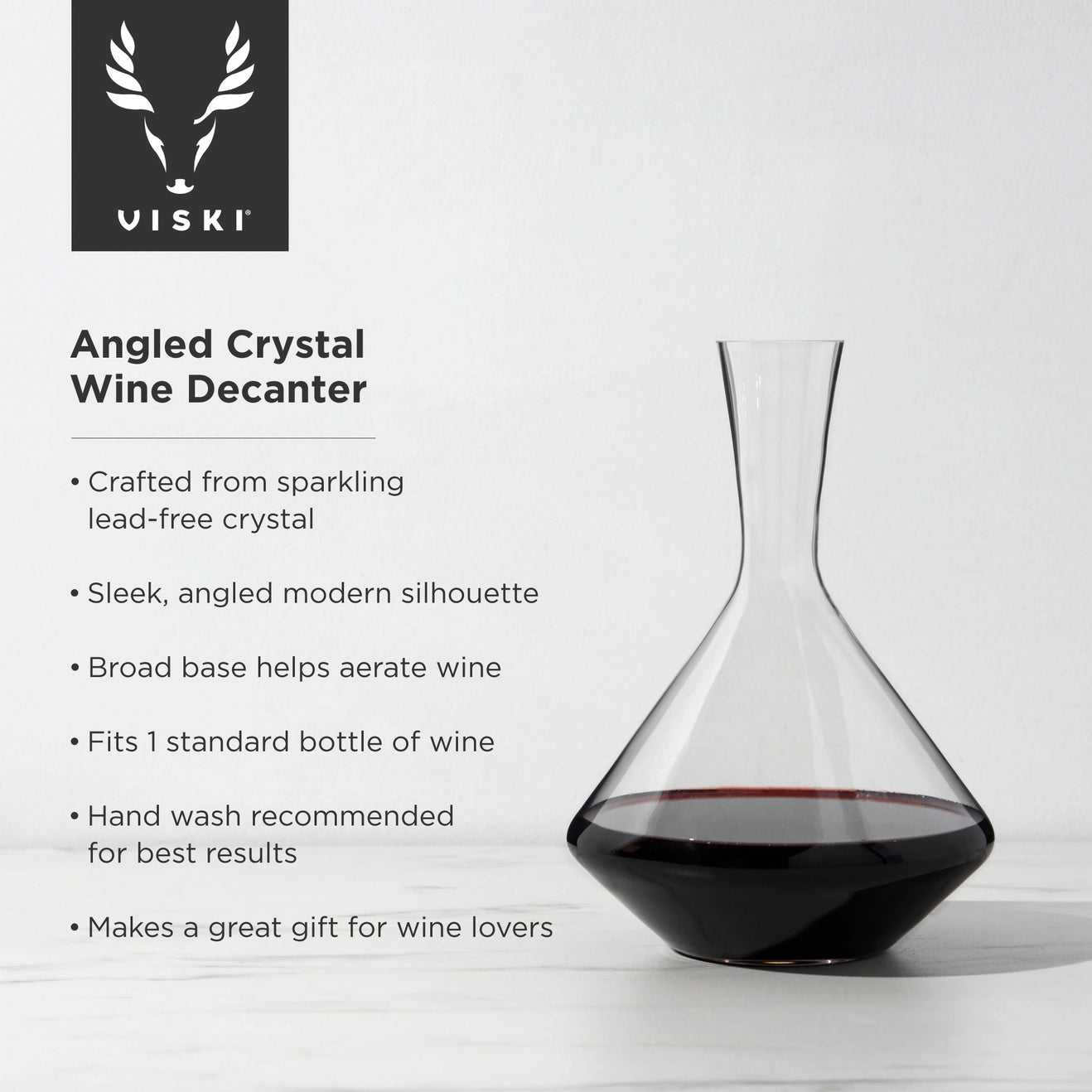 Angled Crystal Wine Decanter