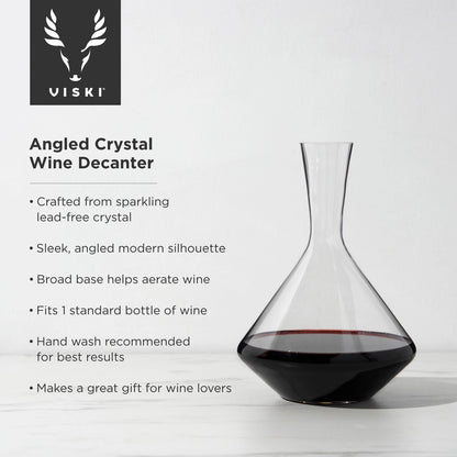 Angled Crystal Wine Decanter