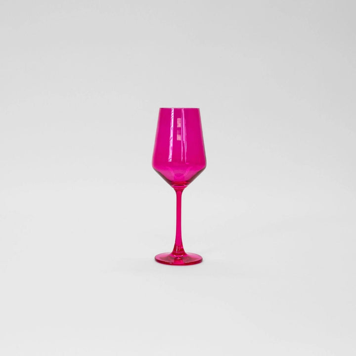 Hot Pink Wine Glass