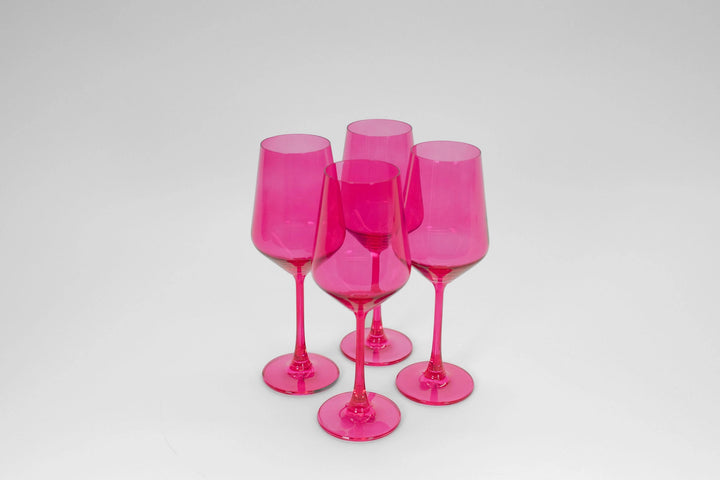 Hot Pink Wine Glass