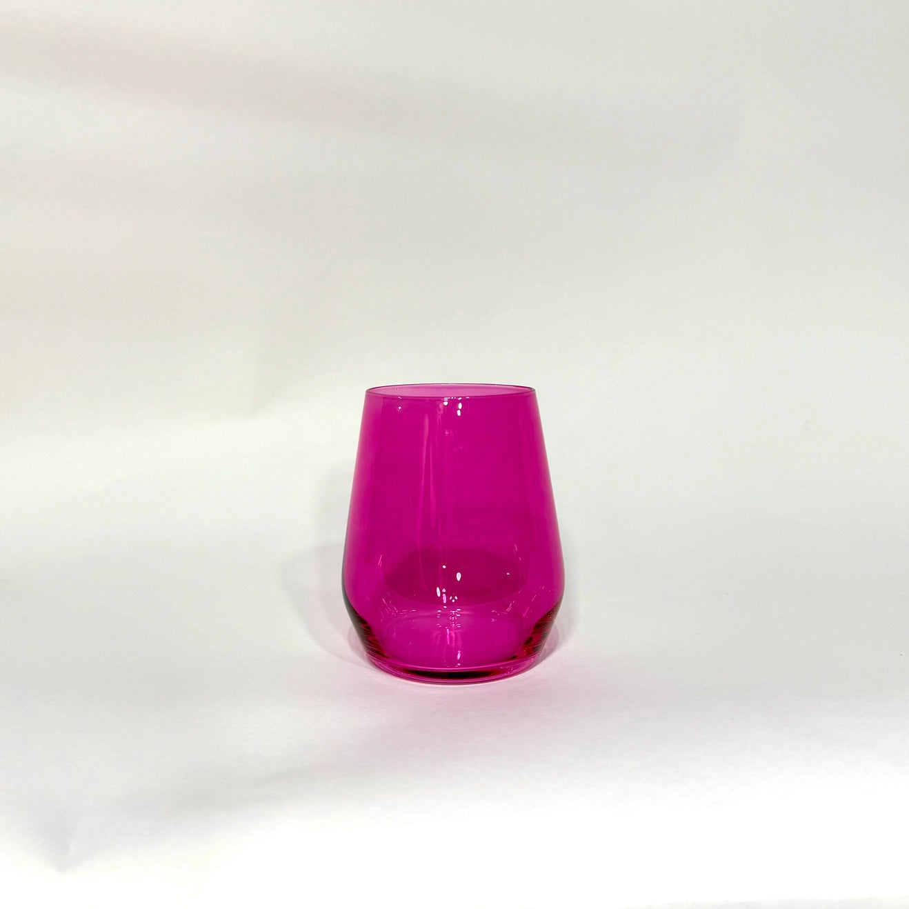 Hot Pink Stemless Wine Glass