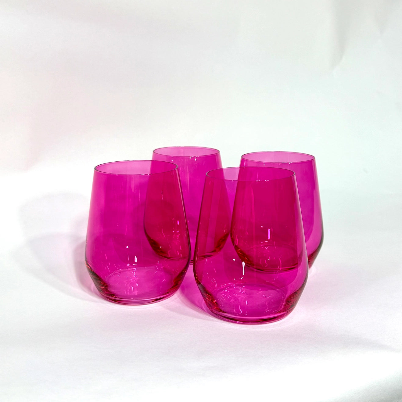 Hot Pink Stemless Wine Glass