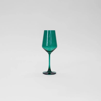 Emerald Green Wine Glass