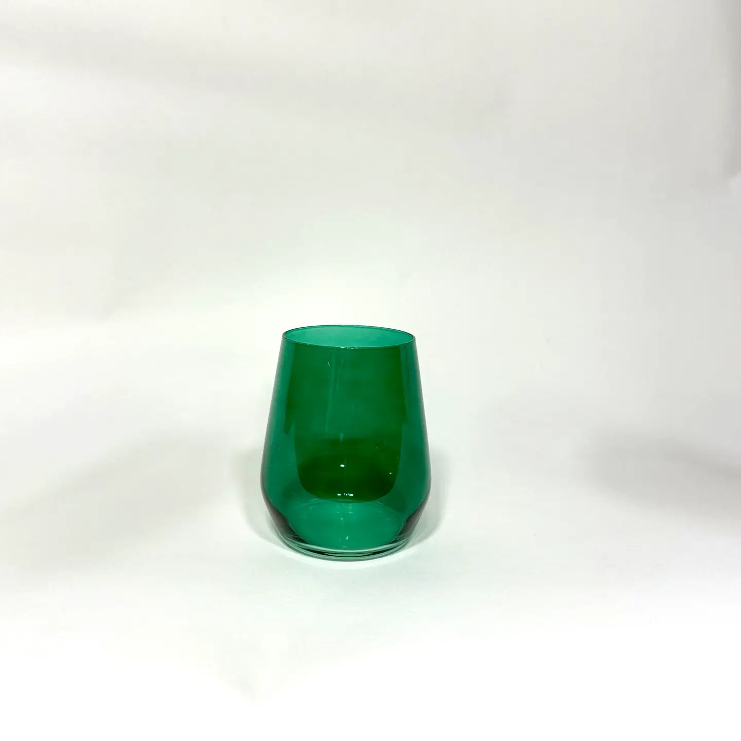 Emerald Green Stemless Wine Glass