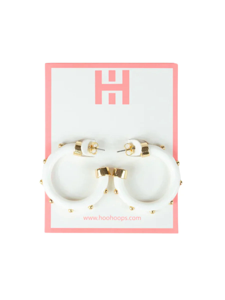 Hoo Hoops Minis - White with Gold Balls