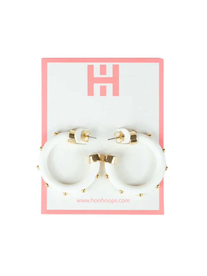 Hoo Hoops Minis - White with Gold Balls