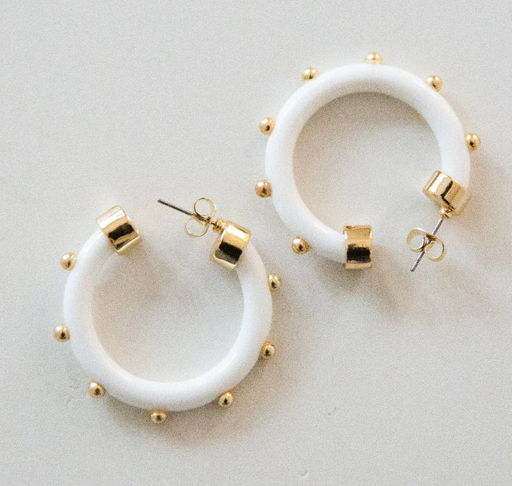 Hoo Hoops Minis - White with Gold Balls